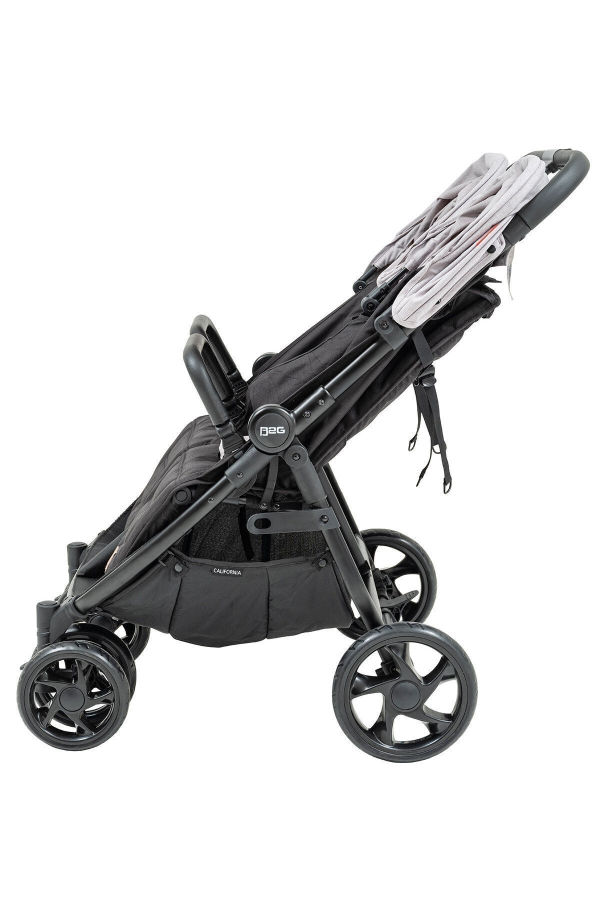 Baby2Go%20California%20Ikiz%20Bebek%20Arabası%20Gri